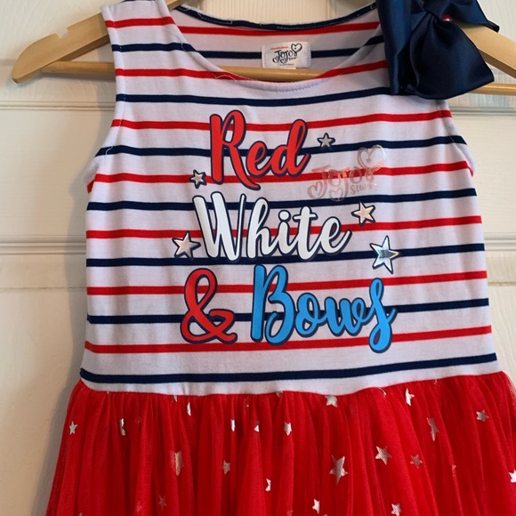 Nickelodeon Jojo Siwa Stripes Patriotic Sleeveless Dress Size 10/12 Large - Picture 6 of 17